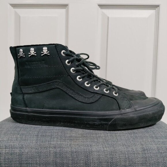 Vans Men's Black Kith x Mastermind Japan x Vans Sk8-Hi Reissue Zip LX Size 10 - Picture 4 of 13